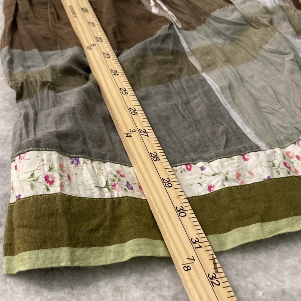 Johnny Was 3J Workshop Dress Womens Small Green Plaid Embroidered Cotton Boho - Picture 9 of 10